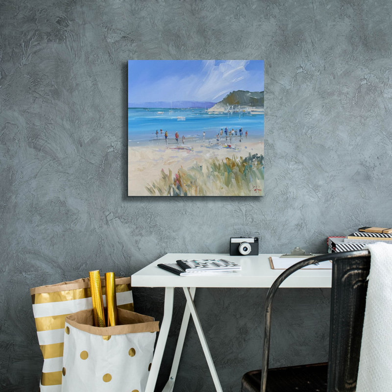  «Sorrento Beach» par Craig Trewin, art mural sur toile, 18 po x 18 po, H 18 po x l 18 po