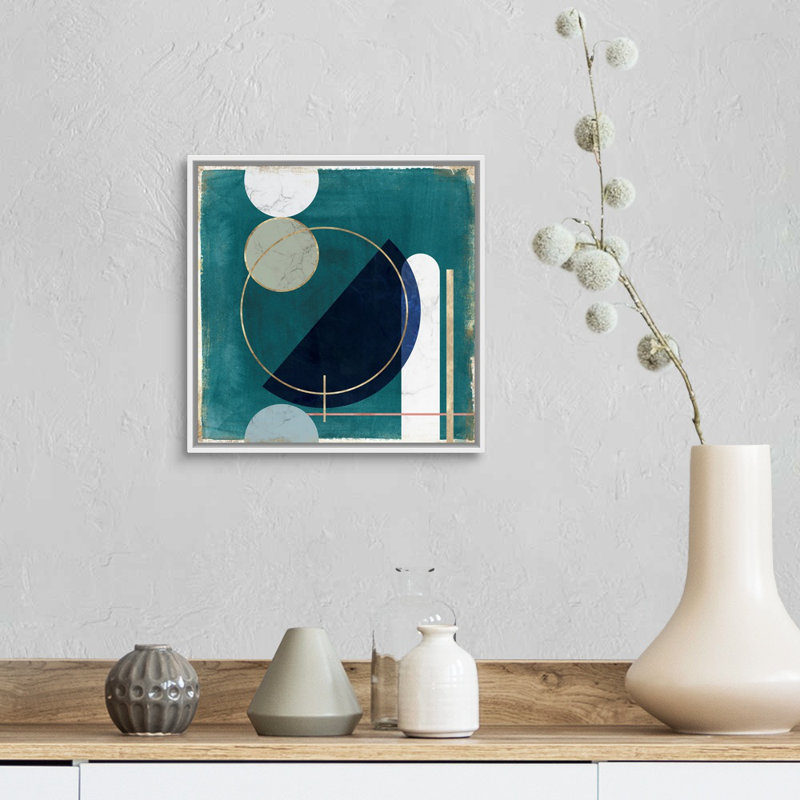 Fragment restreint I-reproduction d’art sur toile, Cadre blanc, H 14 po x l 14 po x P 1,75 po