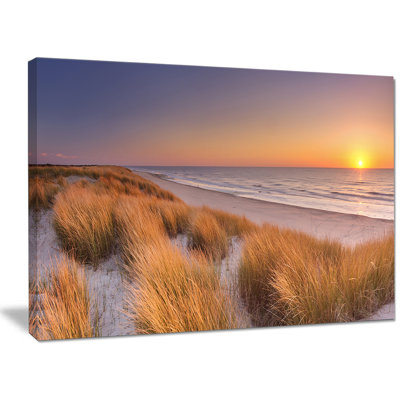 « coucher de soleil sur texel island beach », reproduction de photo sur toile tendue