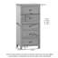 Taounate 50cm W 5 - Drawer Chest of Drawers