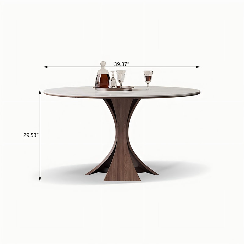 Table de salle à manger Sintered Stone, H 29,53 po x L 39,37 po x l 39,37 po