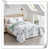 Blanc / motif floral vert