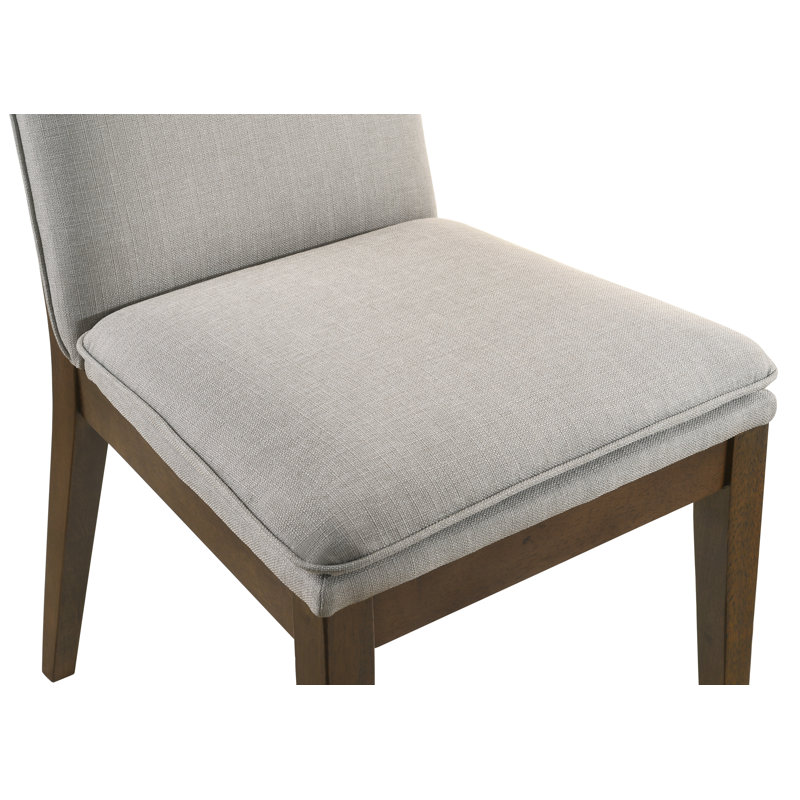Chaise parsons rembourrée Carlyssia, Gris/beige