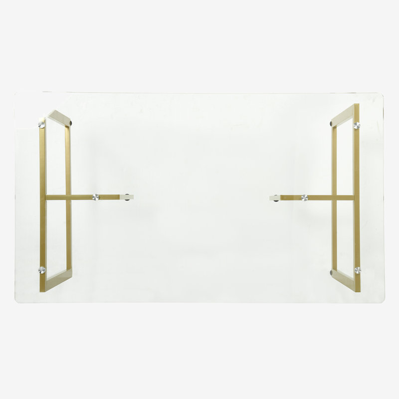 Table de salle à manger Koshan, Doré, H 29,25 po x L 46,8 po x l 31,49 po
