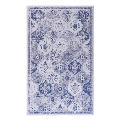 6X9 Area Rug Blue, Non-Shedding Washable Non-Slip, For Kitchen Office Rugs Low-Pile Non-Slip Washable, Great Bedroom Living Room