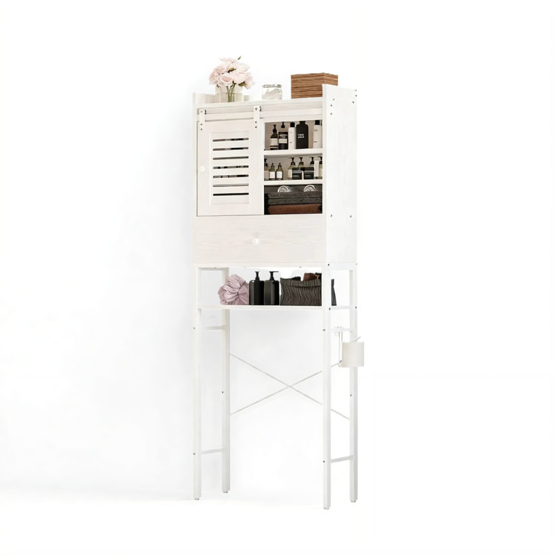Rangement autoportant au-dessus de la toilette, Blanc