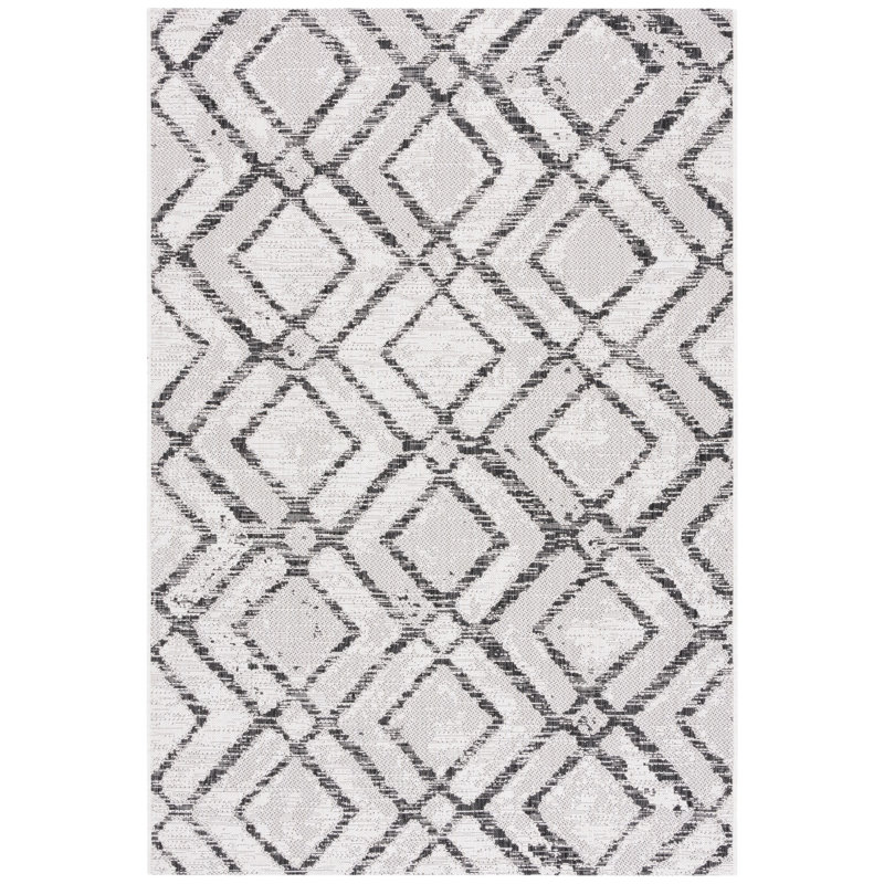 Tapis d'intérieur / extérieur à motif géométrique Courtyard Performance, Rectangle 5 pi 3 po x 7 pi 7 po