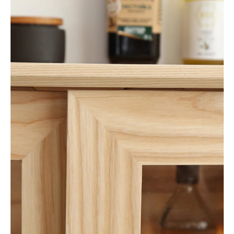 Armoire d'appoint à porte coulissante simple en bois