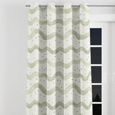 Panneaux de rideau Modern - Pois Azurah