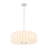 1-Light White Silk Wheel Drum Pendant