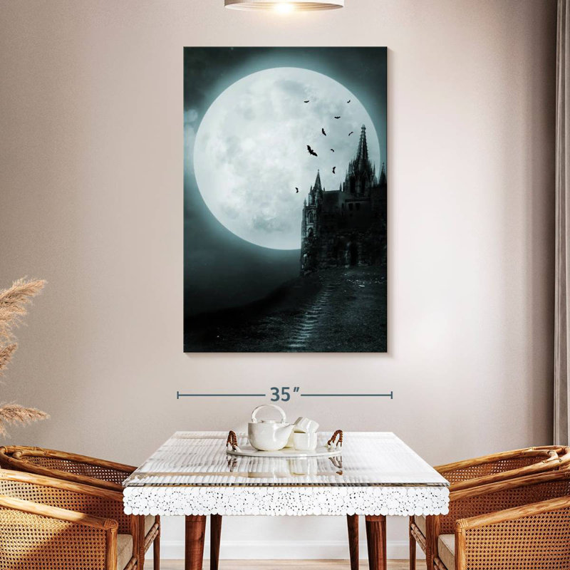 Spooky Hitzel Castle, 51" H x 34" W