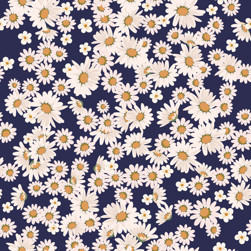 Impression florale sur toile tendue, H 12 po x l 12 po