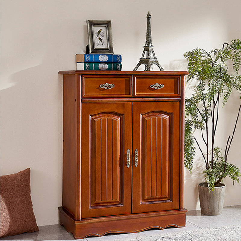 12 Pair Solid Wood Shoe Storage Cabinet