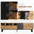 Modern TV Stand With Concealed Storage, Media Console & Drop-Down Doors For Living Room, Bedroom, Or Home Theater-1240519101