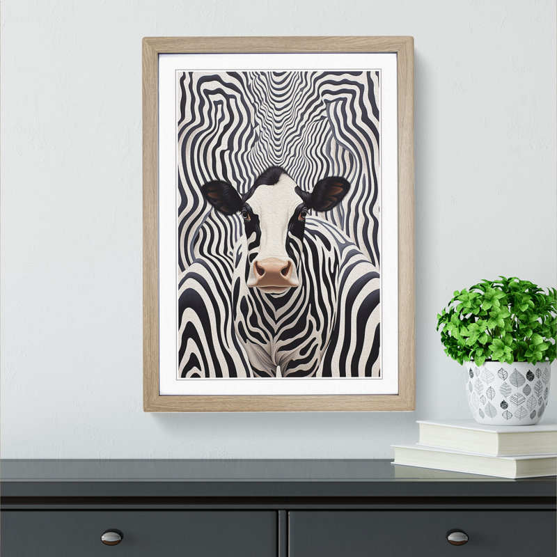 Single Picture Frame Print on Wood, Oak Framed, 64cm H x 46cm W