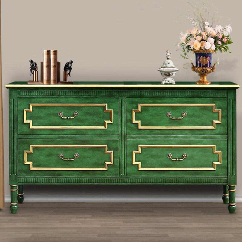 Buffet vert massif et bois manufacturé