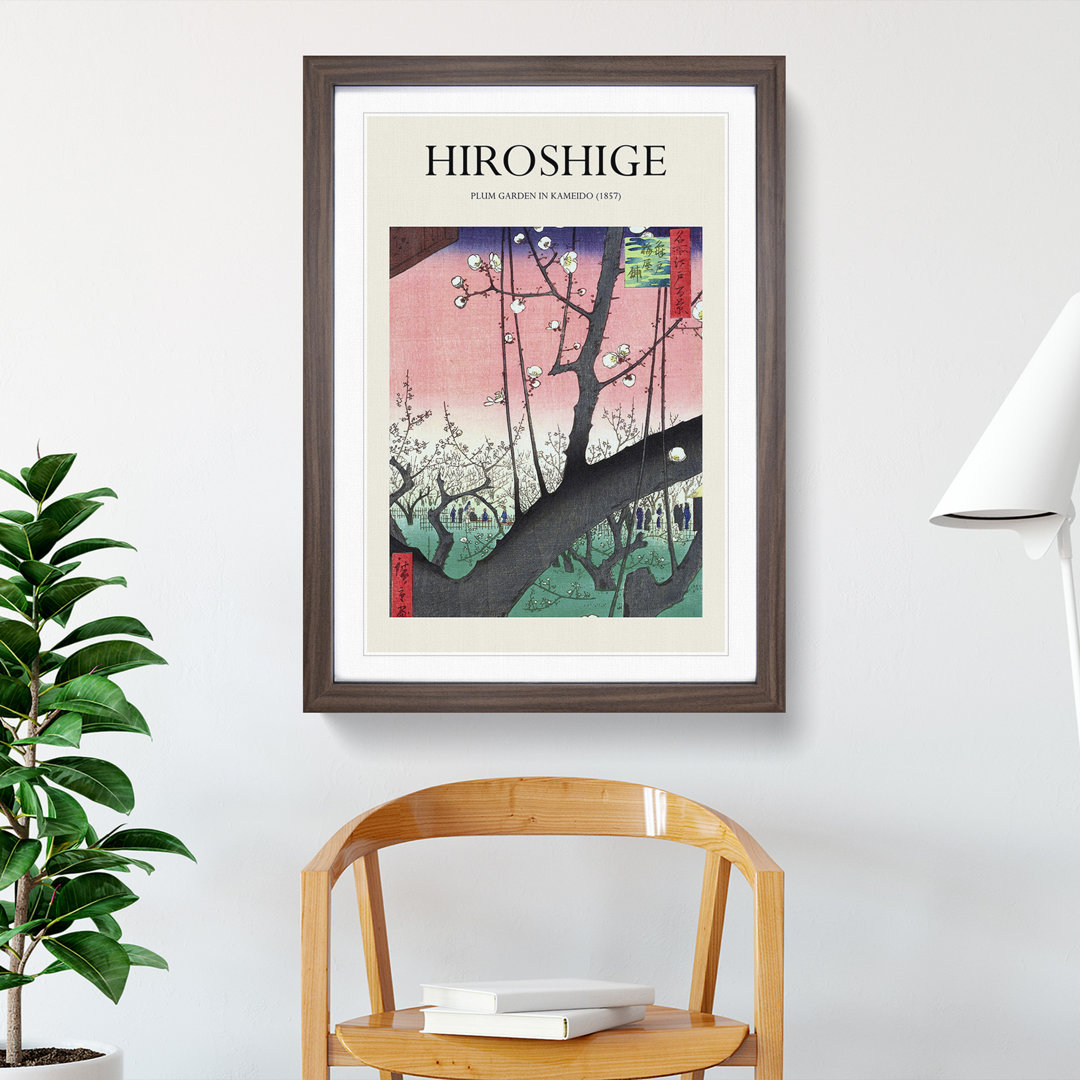 Plum Garden in Kameido Print by Utagawa Hiroshige - Picture Frame Painting