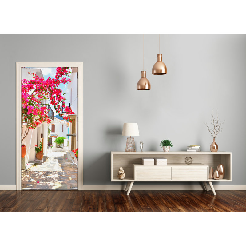 On The Streets Of Greece Door Decal