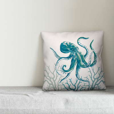  Octopus 18" Throw Pillow