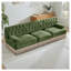 Canapé Chesterfield 3 places en velours vert avec frange de sol et canapé modulaire pour animaux-317527532-317527534