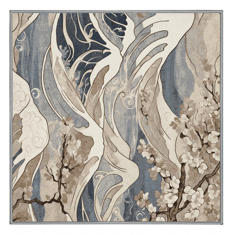 Eternal Blossom Rug, Square 7'
