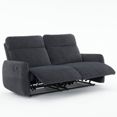 Opperman 188Cm Velvet Round Arm Reclining Loveseat