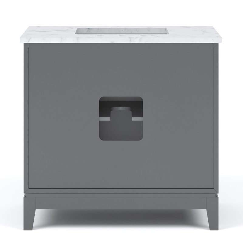 Ensemble de meuble-lavabo simple l 36 po Brooklane, Gris cachemire