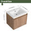  Meuble-lavabo simple mural 24 po avec plateau en résine Vowar