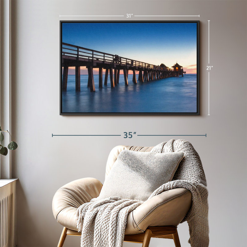 " Naples Beach Pier Wall Art ", 31" H x 21" W