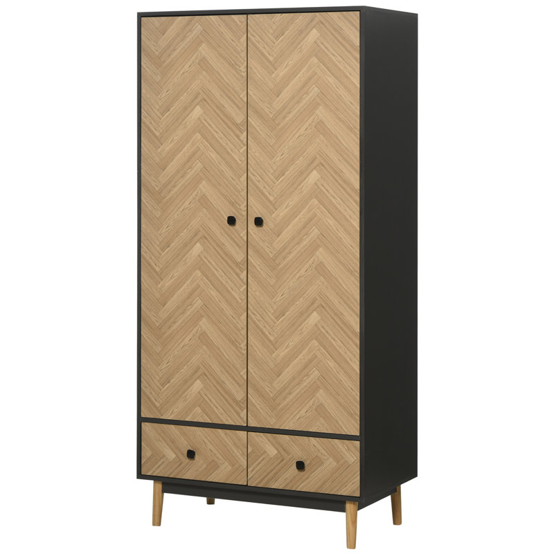 Grubbs 2 Door Manufactured Wood Wardrobe
