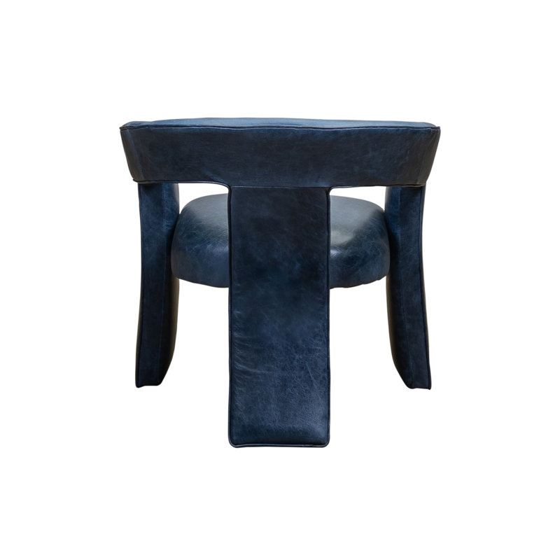Gramercy Armchair, Gramercy Sapphire Genuine Leather