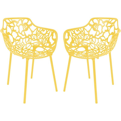 Chaise d'appoint en aluminium - ensemble de 2