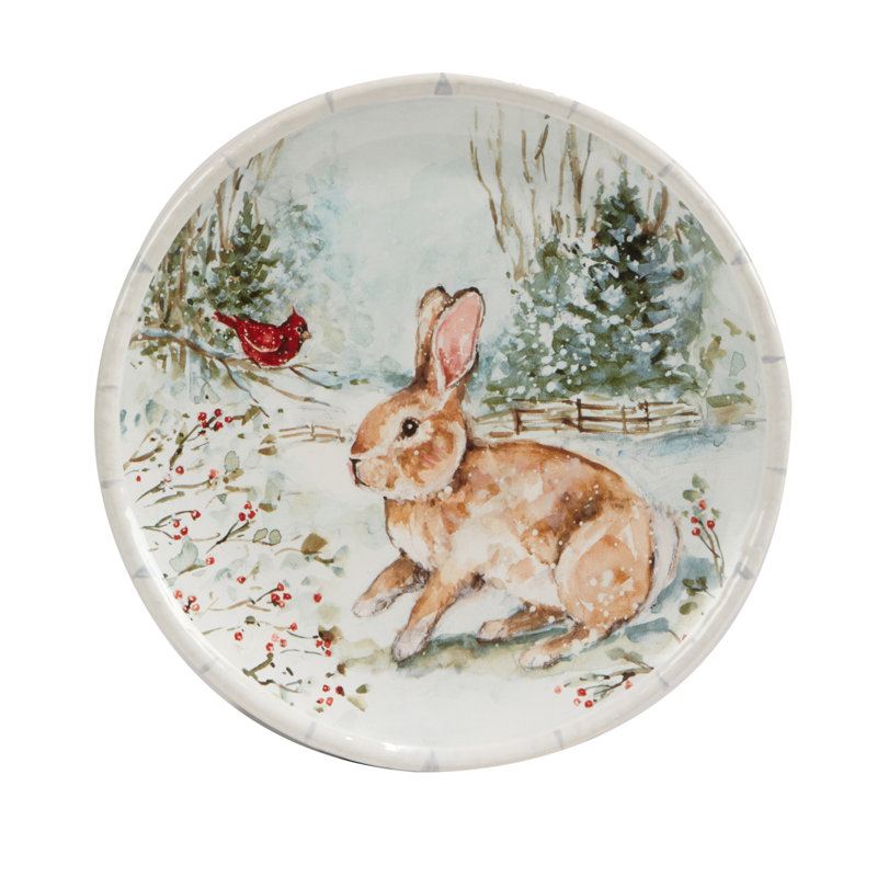 Winter''s Walk Set Of 4 Dessert Plates