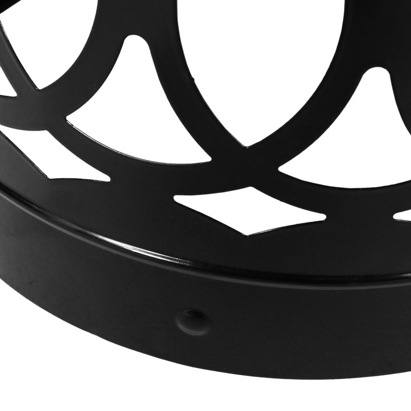Tables d'appoint d'extérieur en fer noir - de 2 avec un design élégant, cadre thermolaqué, sans assemblage moderne, Noir