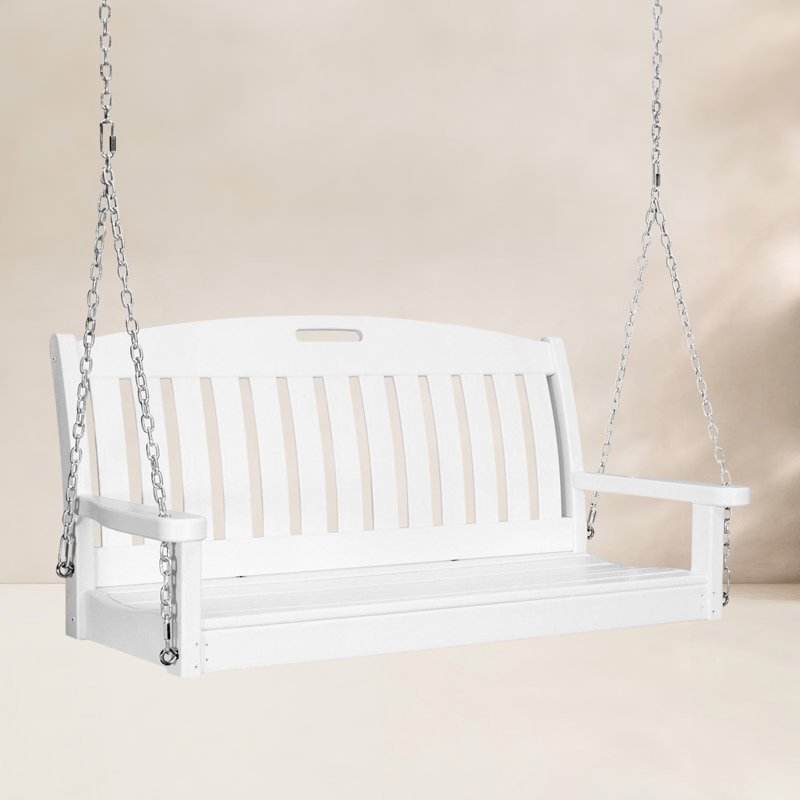 POLYWOOD Nautical 48" Swing, White