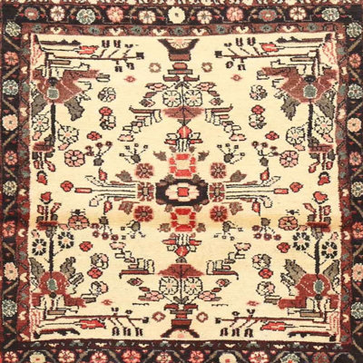Tapis beige/rouge traditionnel Nilsson