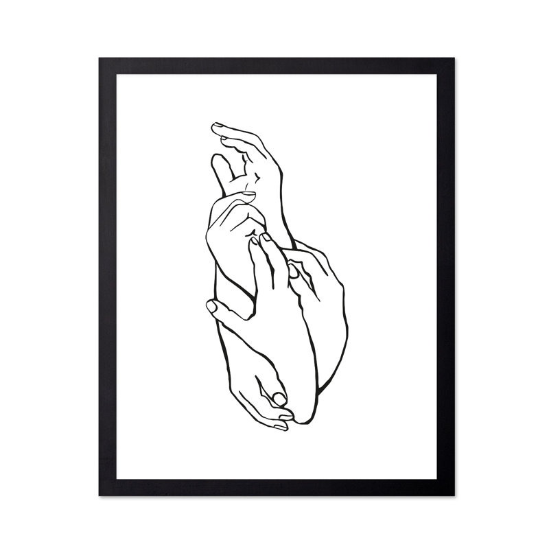 Family Holding Hands, Unframed, Poster, 08"H x 10"W