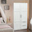 Armoire haute et armoire de cuisine avec 2 portes, 2 tiroirs et 5 espaces de rangement