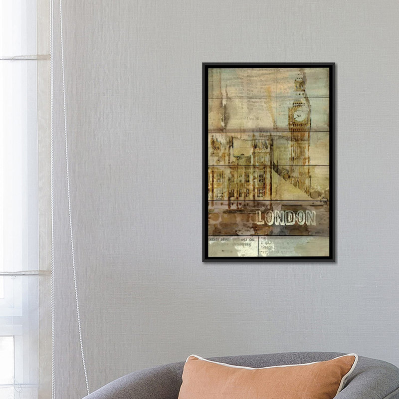 « big ben, londres, england, royaume-uni », impression sur toile tendue, H 26 po x l 18 po x P 1,5 po, Toile encadrée noire