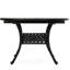 Table de salle à manger extensible en aluminium d'extérieur, sable noir et table polyvalente en sable, fabriquée en