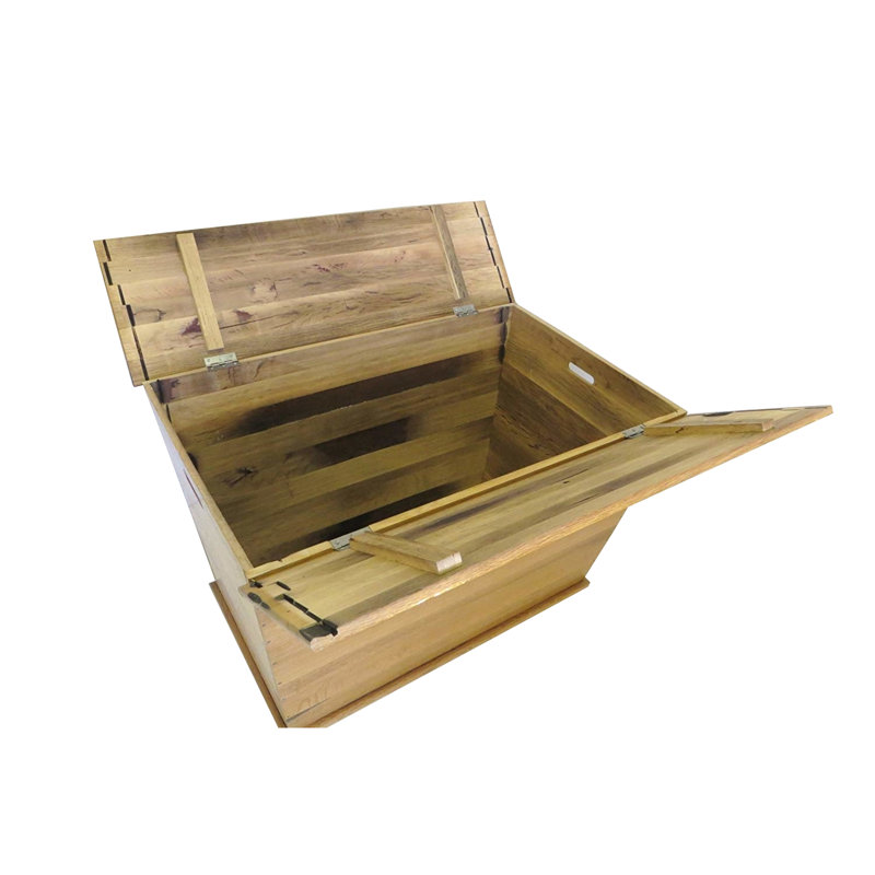 Table basse en bois massif avec rangement, H 19 po x L 32 po x l 19 po