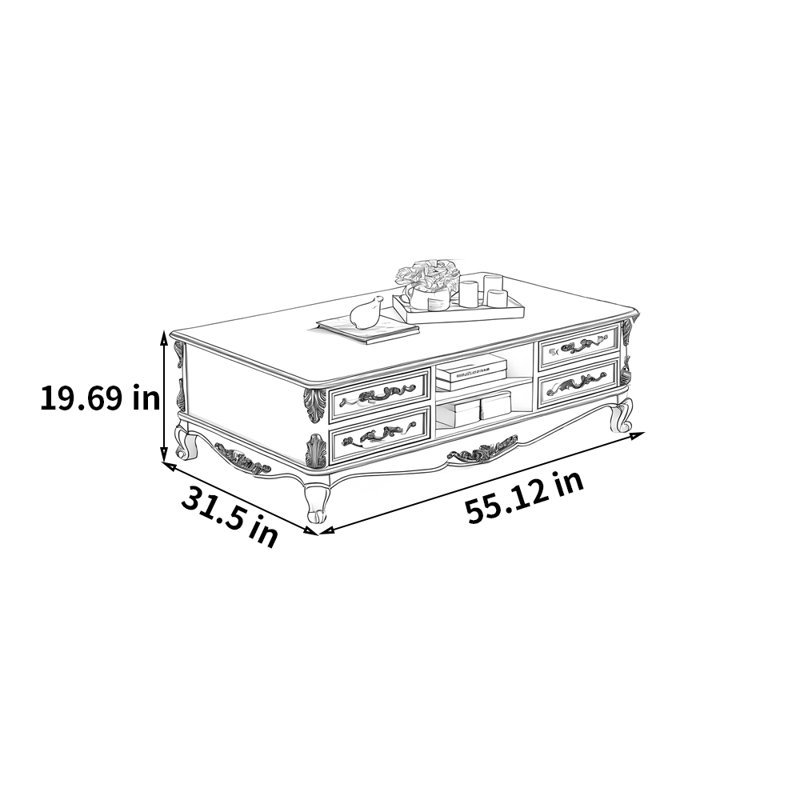 Table basse American Country