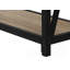 Table d'appoint, console, vestibule, étroit, canapé, stratifié brun, métal noir, contemporain, moderne