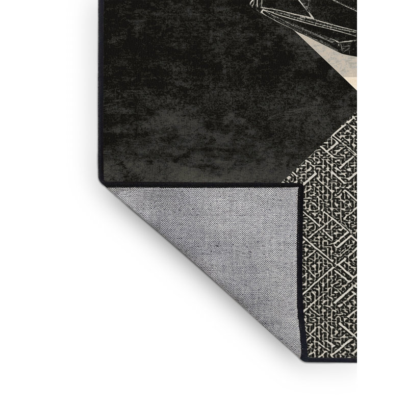 Tapis géométrique moderne lavable à la machine osckar Poison Dart Frog, 7 x 9