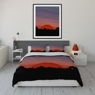 Desert Sunset Sherpa Comforter Set