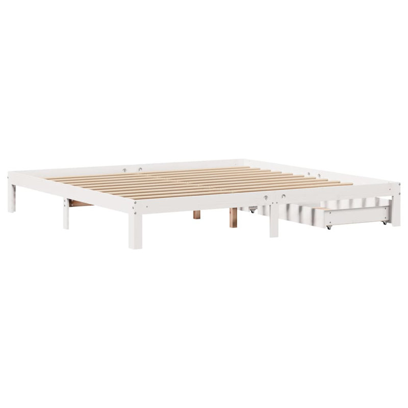 Storage Bed, White, Super King (6')