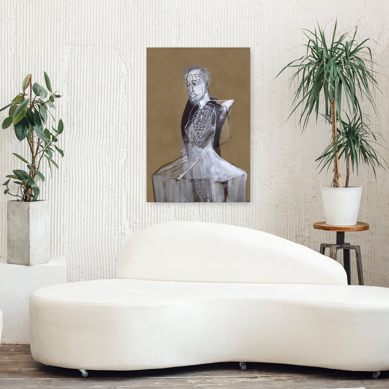 Art mural fantôme en costume, H 36 po x l 24 po