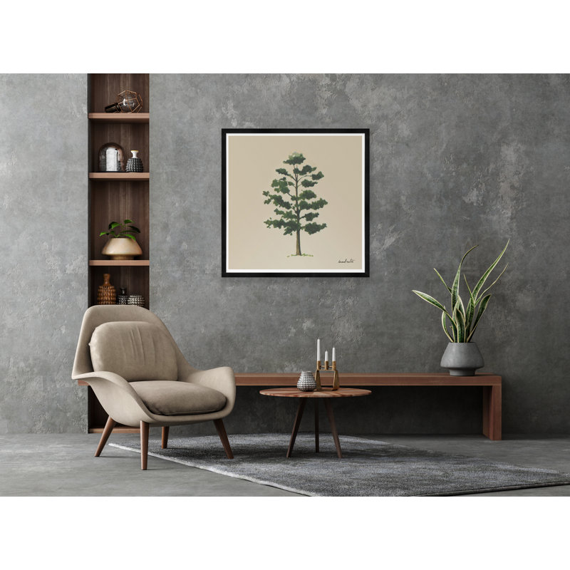 Arbre simple - impression de cadre photo, Noir
