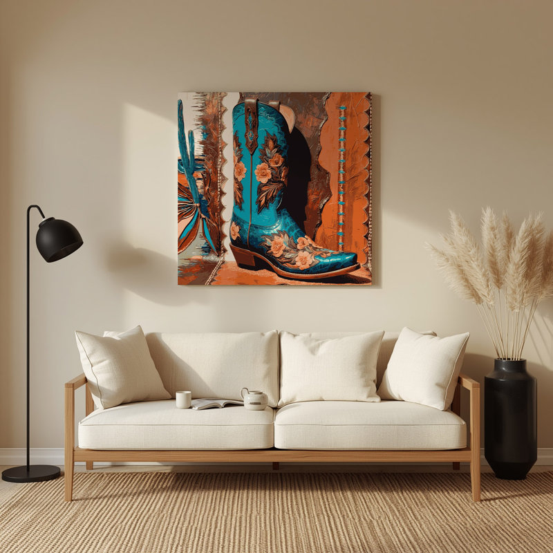 Art mural en métal brun 62 "Southboy", H 192 po x l 192 po x P 0,05 po
