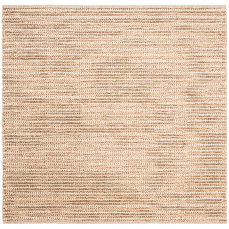 Ferrera Handmade Hand Woven Beige / Multi Area Rug, Square 10'